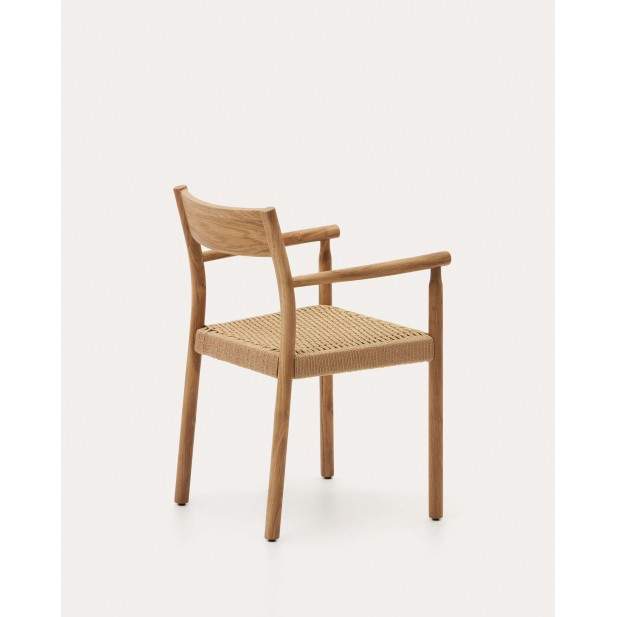 Silla Yalia, madera roble acabado natural, asiento cuerda FSC 100% - Kave Home; C0100122CP46 Silla Yalia, madera roble acabado natural, asiento cuerda FSC 100% - Kave Home; C0100122CP46