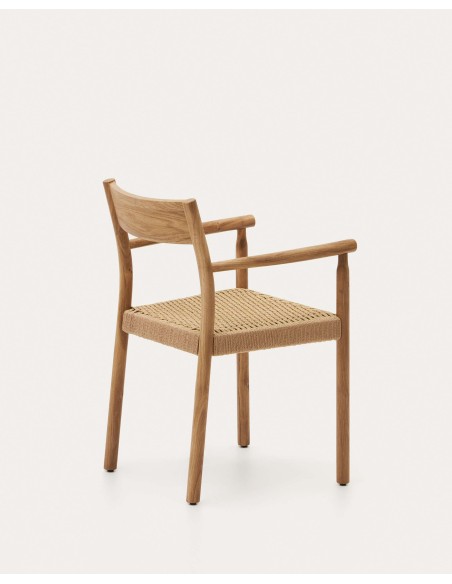 Silla Yalia, madera roble acabado natural, asiento cuerda FSC 100% - Kave Home; C0100122CP46