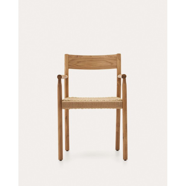 Silla Yalia, madera roble acabado natural, asiento cuerda FSC 100% - Kave Home; C0100122CP46 Silla Yalia, madera roble acabado natural, asiento cuerda FSC 100% - Kave Home; C0100122CP46