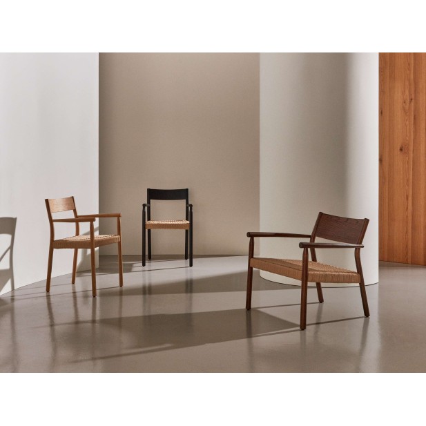 Silla Yalia, madera roble acabado nogal, asiento cuerda FSC100% - Kave Home; C0100123CP46 Silla Yalia, madera roble acabado nogal, asiento cuerda FSC100% - Kave Home; C0100123CP46