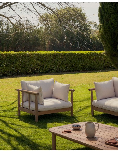 Sillón Sacova, madera maciza eucalipto FSC 100% - Kave Home; J1700034JJ12