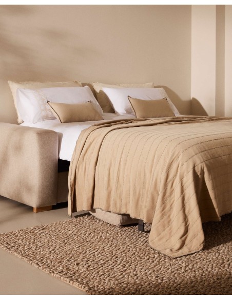 Sofá Cama Anley 3P, Beige 244 cm - Kave Home; S82960AU12