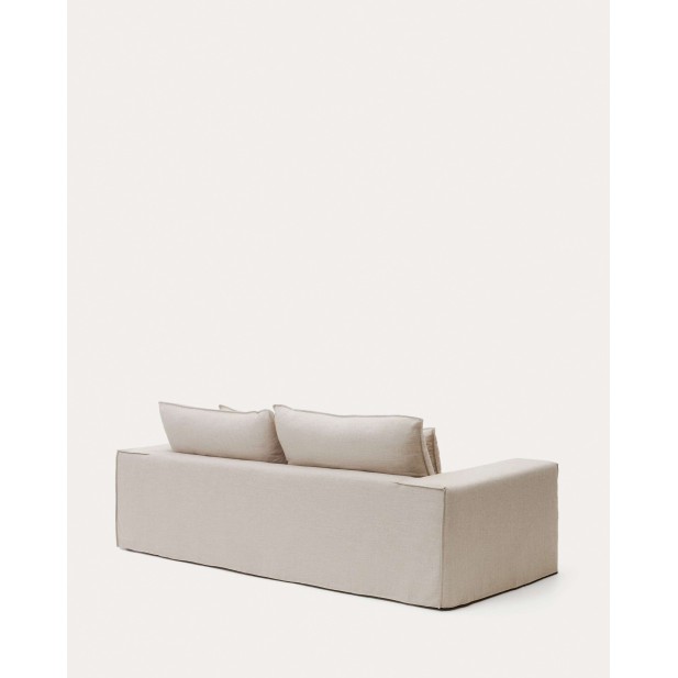 Sofá Anarela 3P, cojines lino beige 280 cm - Kave Home; S83730JP12 Sofá Anarela 3P, cojines lino beige 280 cm - Kave Home; S83730JP12