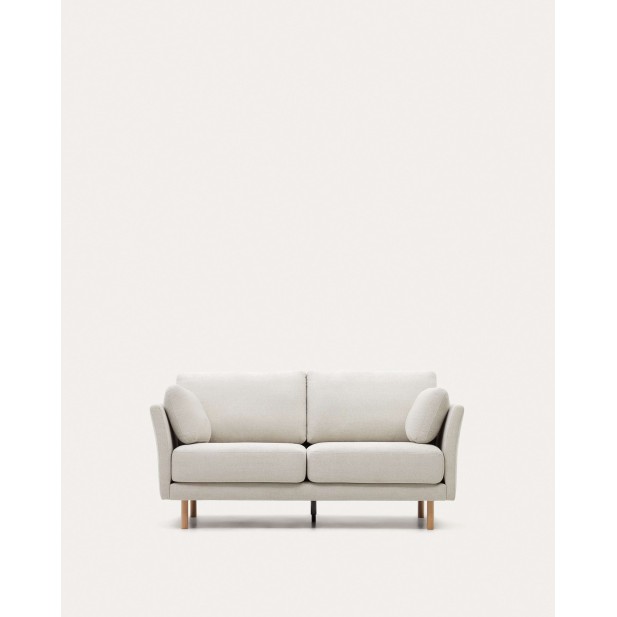 Sofá Gilma 2P chenilla perla, patas natural 170cm - Kave Home; S79320TB12
