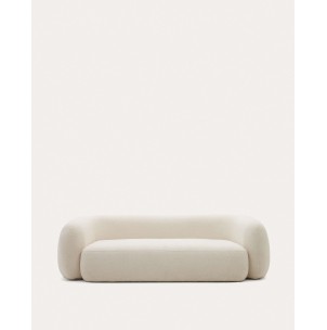 Sofá Martina 3 plazas de borreguito crudo 240cm - Kave Home; S83130HI39