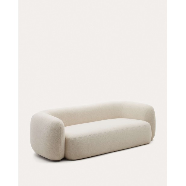 Sofá Martina 3 plazas de borreguito crudo 240cm - Kave Home; S83130HI39