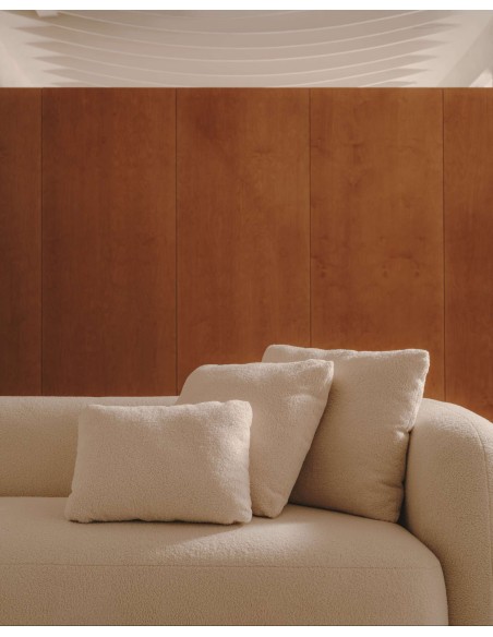 Sofá Martina 3 plazas de borreguito crudo 240cm - Kave Home; S83130HI39