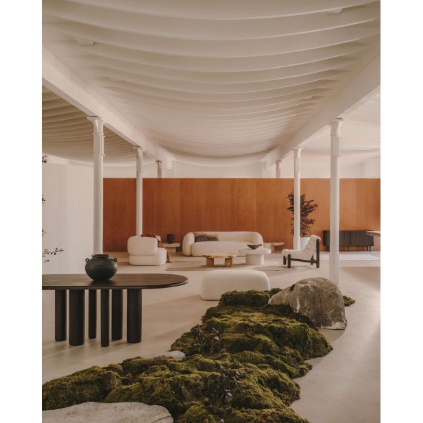 Sofá Martina 3 plazas de borreguito crudo 240cm - Kave Home; S83130HI39