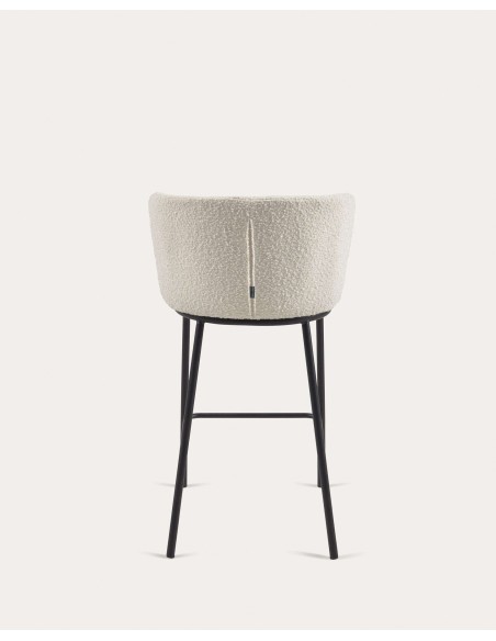 Taburete Ciselia de borreguito blanco 65 cm - Kave Home; CC3001J33H
