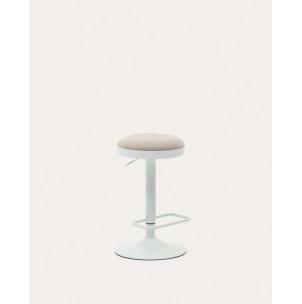 Taburete Zaib de chenilla beige 58-80 cm - Kave Home; C0600008SO11