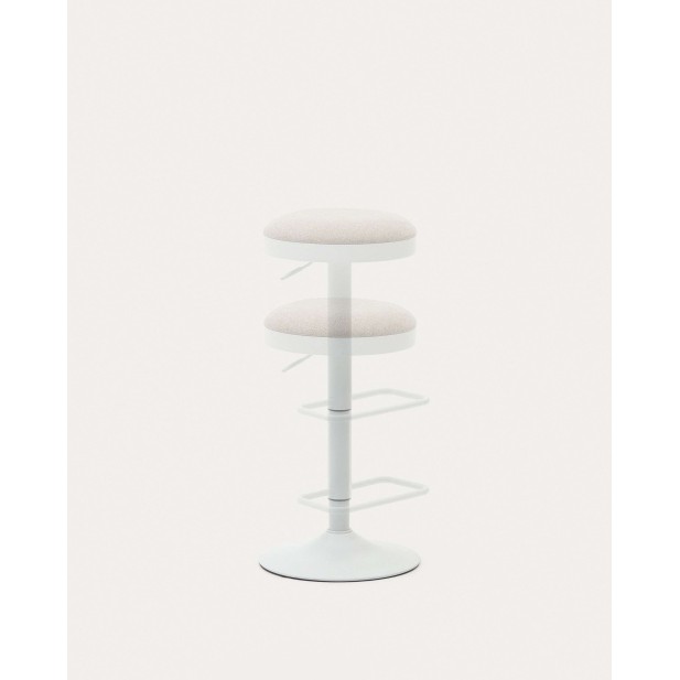 Taburete Zaib de chenilla beige 58-80 cm - Kave Home; C0600008SO11 Taburete Zaib de chenilla beige 58-80 cm - Kave Home; C0600008SO11