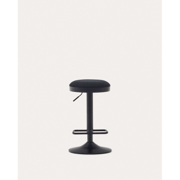 Taburete Zaib de chenilla negro58-80 cm - Kave Home; C0600009SO01 Taburete Zaib de chenilla negro58-80 cm - Kave Home; C0600009SO01