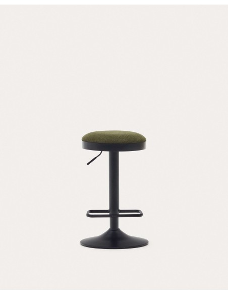Taburete Zaib chenilla verde oscuro 58-80 cm - Kave Home; C0600009SO06