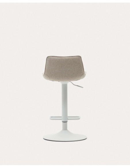 Taburete Zenda de chenilla beige 81-102 cm - Kave Home; C0600013SO11