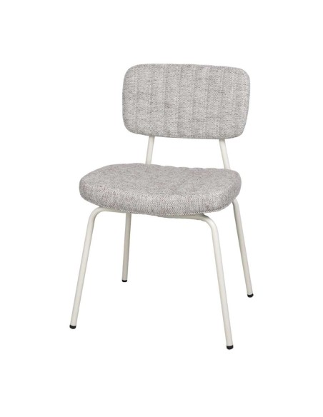Silla CAROLO, Metal / Textil Beige. Vackart