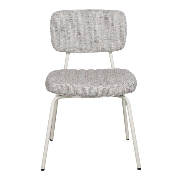 Silla CAROLO, Metal / Textil Beige. Vackart
