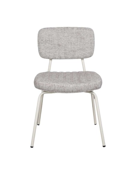 Silla CAROLO, Metal / Textil Beige. Vackart