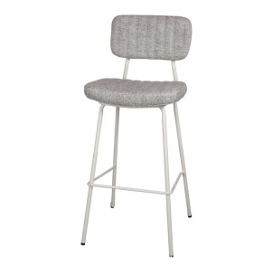 Taburete Alto POMBO 75 cm, Metal / Textil Beige. Vackart