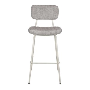 Taburete Alto POMBO 75 cm, Metal / Textil Beige. Vackart 2