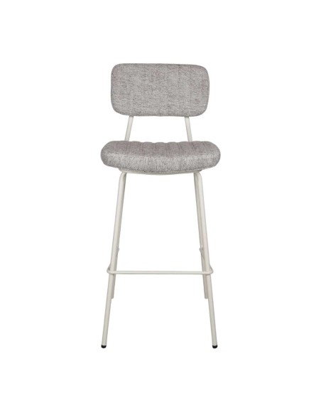 Taburete Alto POMBO 75 cm, Metal / Textil Beige. Vackart