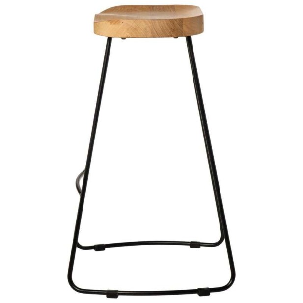Taburete Alto SHAPT 75 cm, Metal Negro / Madera Natural. Vackart Taburete Alto SHAPT 75 cm, Metal Negro / Madera Natural. Vackart