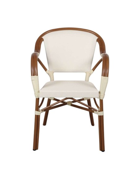 Silla Exterior TENDER, Metal Bambú / Textilene Beige. Vackart