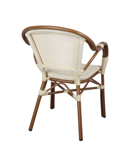 Silla Exterior TENDER, Metal Bambú / Textilene Beige. Vackart