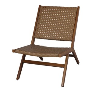 Sillón Exterior VEGA, Metal Efecto Madera / Ratán Sintético. Vackart