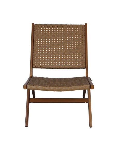 Sillón Exterior VEGA, Metal Efecto Madera / Ratán Sintético. Vackart