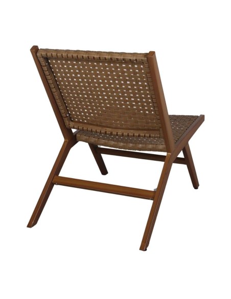 Sillón Exterior VEGA, Metal Efecto Madera / Ratán Sintético. Vackart