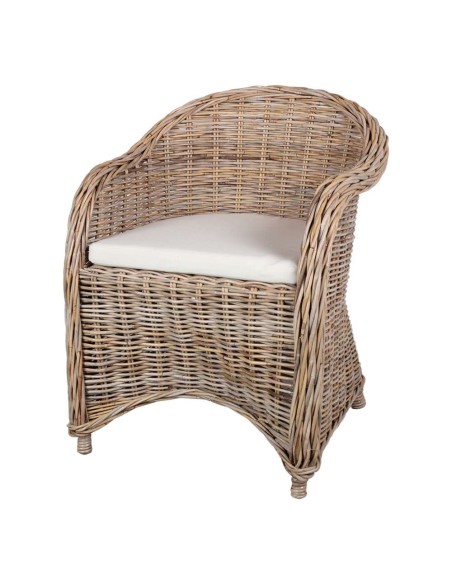 Sillón TELMA, Ratán Natural / Textil. Vackart