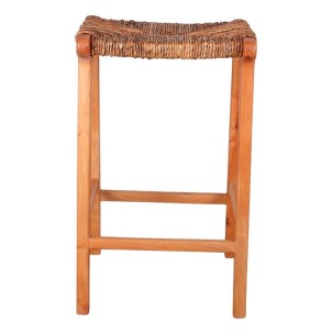 Taburete Alto MONDY 75 cm, Madera Natural / Fibra Plátano. Vackart 2