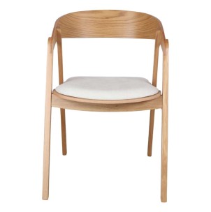 Silla con Brazos FRANKY, Roble Natural / Textil Beige. Vackart 2
