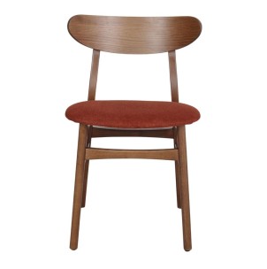 Silla BURIAL, Madera Maciza / Textil Teja. Vackart 2