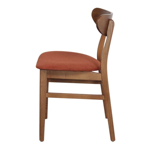 Silla BURIAL, Madera Maciza / Textil Teja. Vackart Silla BURIAL, Madera Maciza / Textil Teja. Vackart