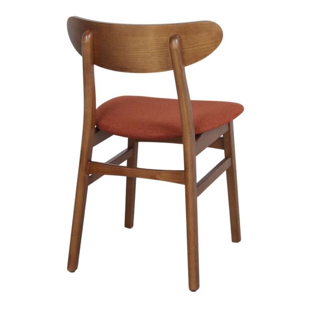 Silla BURIAL, Madera Maciza / Textil Teja. Vackart Silla BURIAL, Madera Maciza / Textil Teja. Vackart