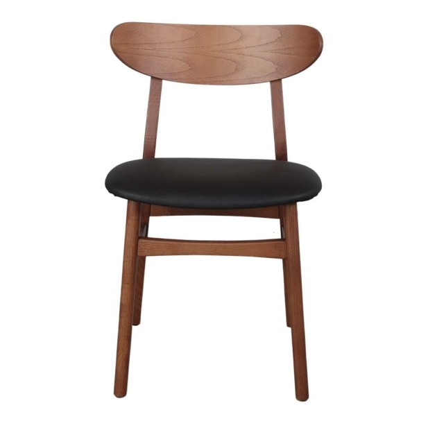 Silla BURIAL, Madera Maciza / PU Negro. Vackart Silla BURIAL, Madera Maciza / PU Negro. Vackart