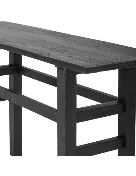 Consola RIBER, Madera Reciclada Negra - Bloomingville. Vackart