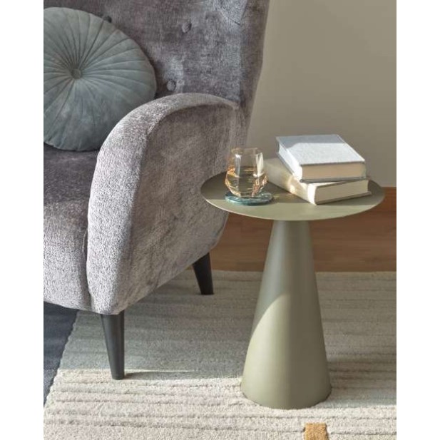 Mesa auxiliar Shirel Ø 38 cm verde - Kave Home; Vackart. CC5160R19 Mesa auxiliar Shirel Ø 38 cm verde - Kave Home; Vackart. CC5160R19