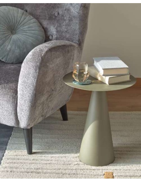 Mesa auxiliar Shirel Ø 38 cm verde - Kave Home; Vackart. CC5160R19