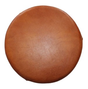 Taburete GAUCHO 79 cm, Metal Negro / Piel Marrón. Vackart