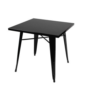 Mesa de Comedor Cuadrada 80x80cm Estilo Tolix Negro, mesa de diseño, mesa tolix, estilo tolix
