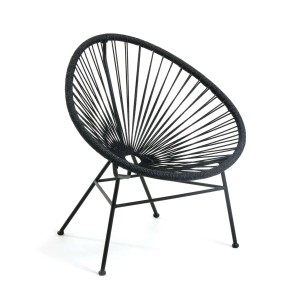 Silla Samantha negro, inspiración silla Acapulco. Kavehome, Vackart. Silla de diseño. 