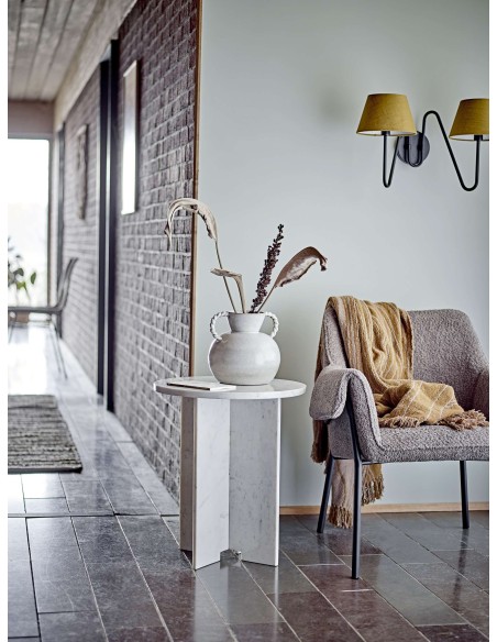 Mesa Auxiliar JASMIA, Mármol Blanco - Bloomingville. Vackart