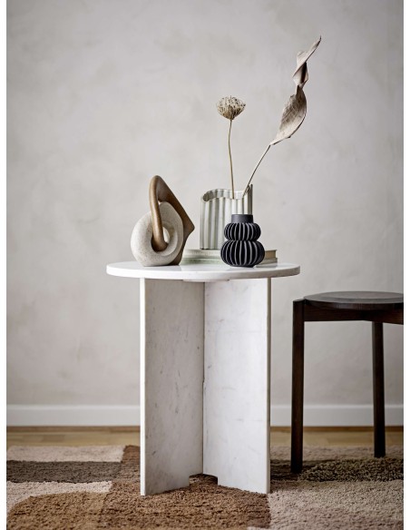 Mesa Auxiliar JASMIA, Mármol Blanco - Bloomingville. Vackart