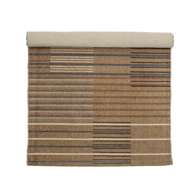 Alfombra BOON 80x55 cm, Algodón Marrón - Bloomingville. Vackart