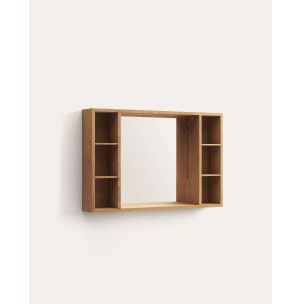 Armario con espejo de baño Parana de madera maciza de teca 100 x 65 cm - Kave Home-D0300007MM46. Producto de estilo Rústico