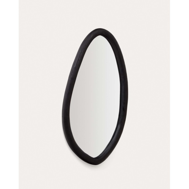 Espejo Magrit, madera mungur negro Ø60x110 cm - Kave Home-D0300010MM01