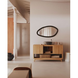 Espejo Magrit, madera mungur negro Ø60x110 cm - Kave Home-D0300010MM01 2