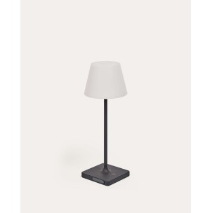 Lámpara de mesa de exterior Aluney con acabado pintado negro - Kave Home-LH0435S01. Producto de estilo Moderno